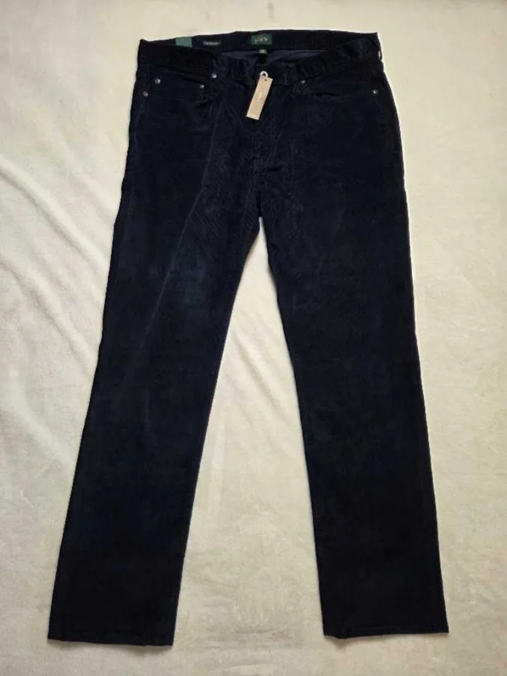 New 38x32 J.Crew 770 straight-fit five-pocket pant in stretch corduroy Navy cord